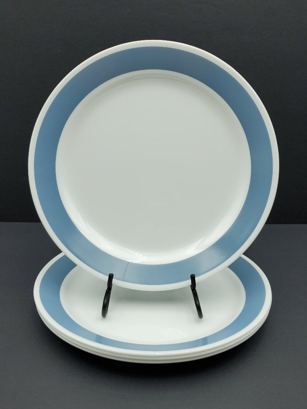 Corelle Periwinkle Blue Sundance Dinner Plates Wide Slate Blue Band Dinner Plate